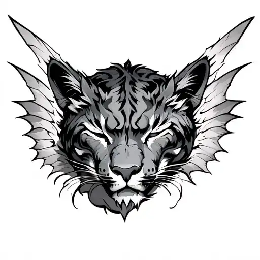Cougar Sleeping Under Dragonwing