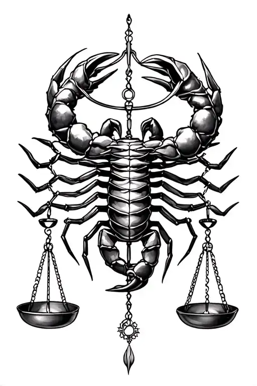 Libra Scales And Scorpio On One