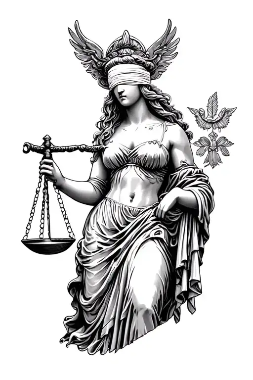 Blindfolded Lady Justice