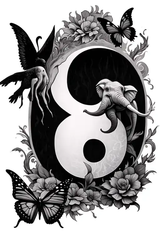 A Semicolon And An Elephant And A Butterfly And A Burning Angel Al In 1 To Fit My Shoulder