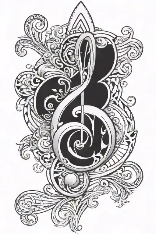 Playing Card And Treble Clef