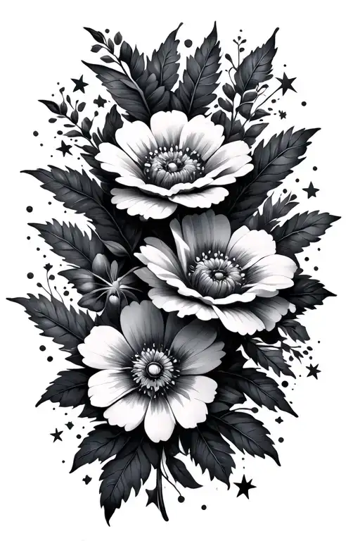 Flower And Stars