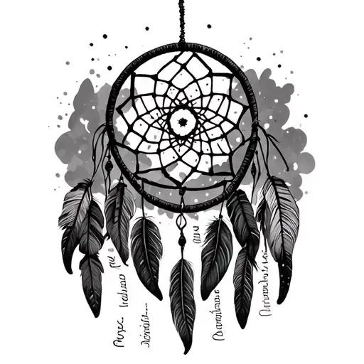 Dream Catcher With Vicki On It With Names