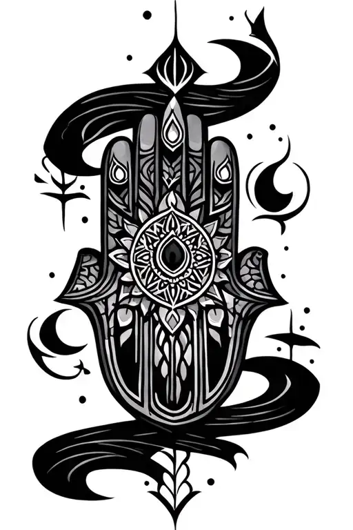 Hamsa Hand And Sacred Geometry