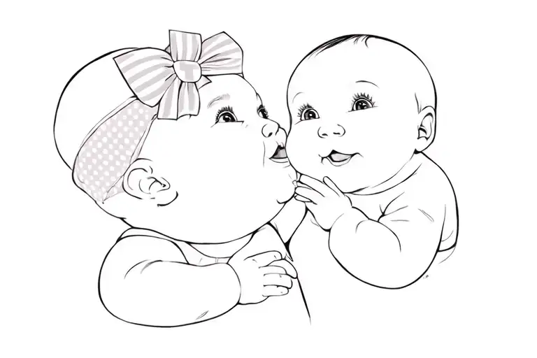 A Baby And A Toddler