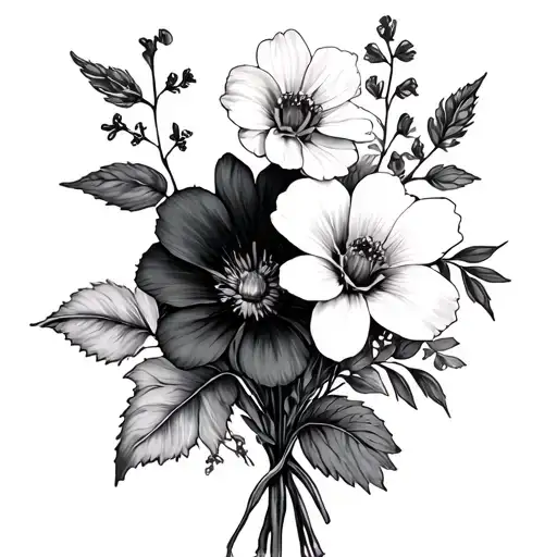 May And August Birth Flower Bouquet