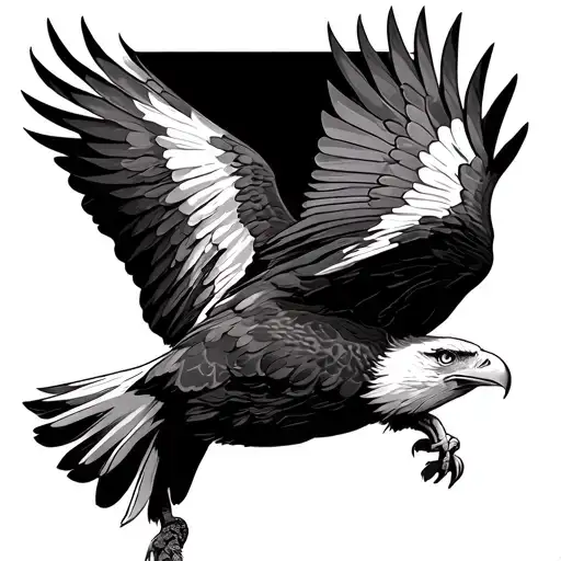 Eagle Soaring With Prey Soaring High