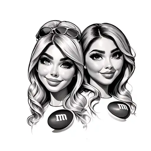 Two Female Lentils From M&m's