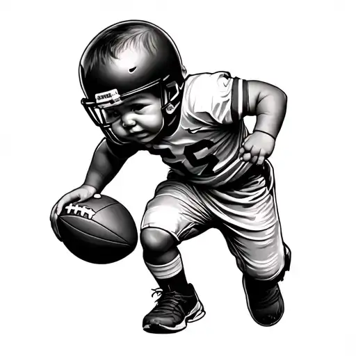 Baby Playing Football On The Street