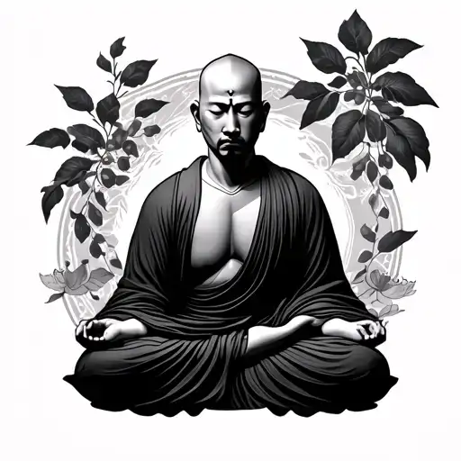 Meditating Monk