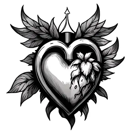 Sacred Heart Tattoo Design
