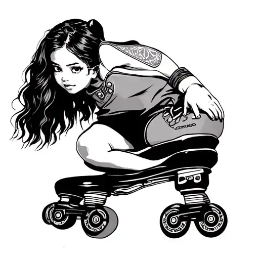 Girl Roller Skating