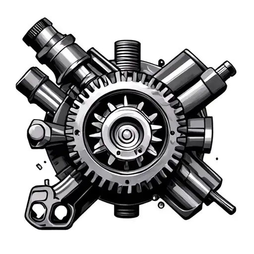 Create A Tattoo Inspired By Tools And Engine Parts