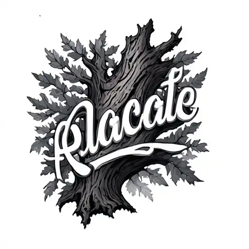 Tree Bark Names Carved