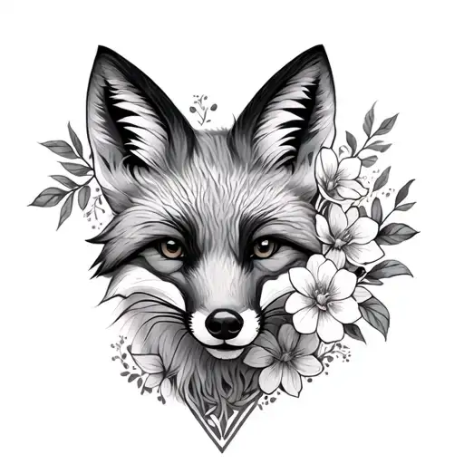 Fox And Flowers