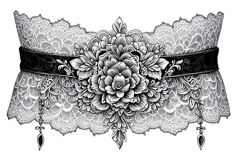 Lace Garter Band Elegantly