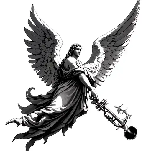 Archangel Gabriel Sounding The Seventh Trumpet