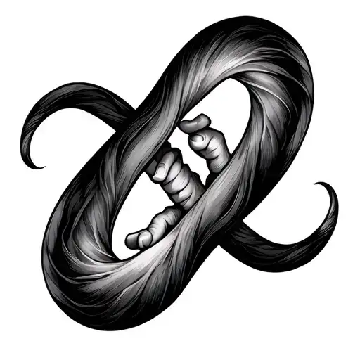 Infinity Symbol For Mother Daughter Holding Hands