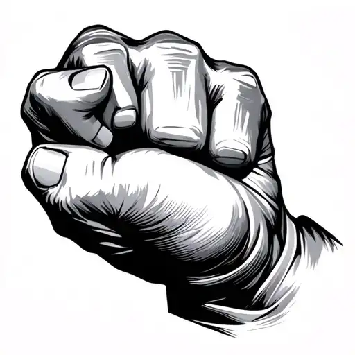Folded Right Fist Holding