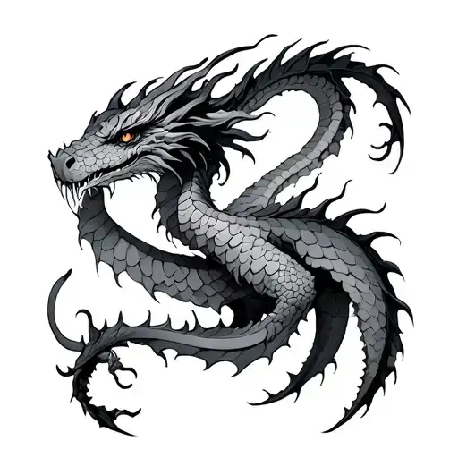 Torn Skin Dragon Scales Intertwined