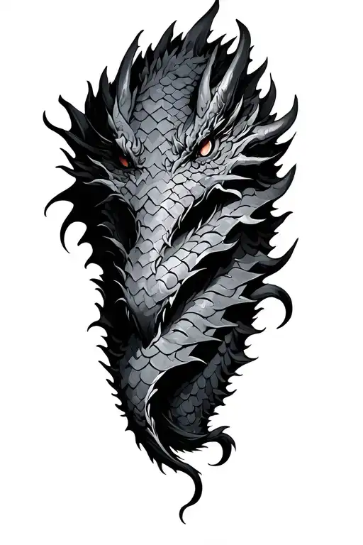 Torn Skin Dragon Scales Intertwined