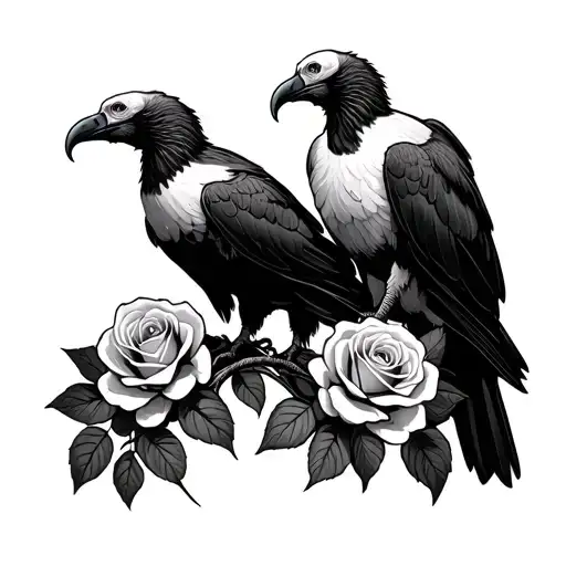 Vultures Carrying Roses