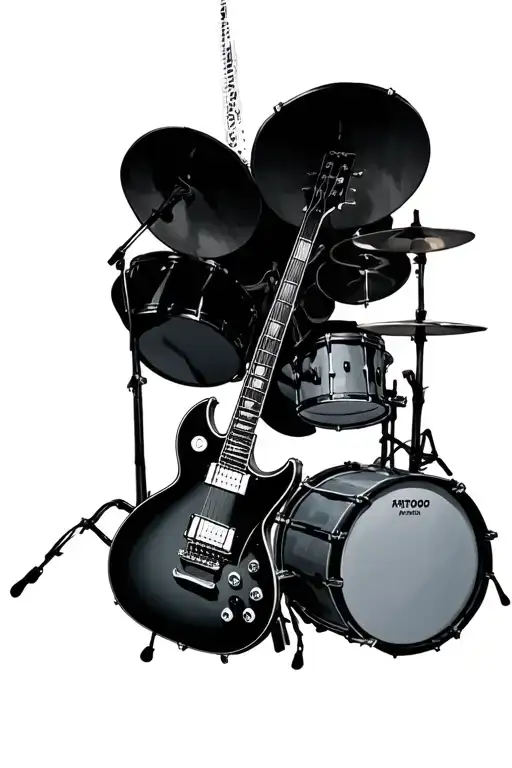 Guitar And Drums Mixed