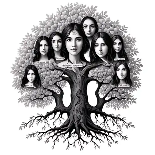 Family Tree With Each Members Name