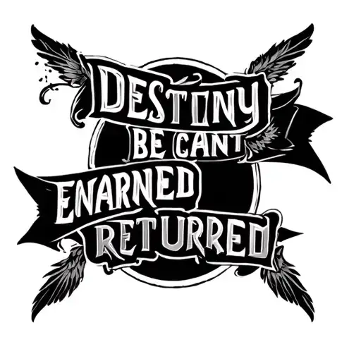 Destiny Cant Be Earned Ir Returned Words