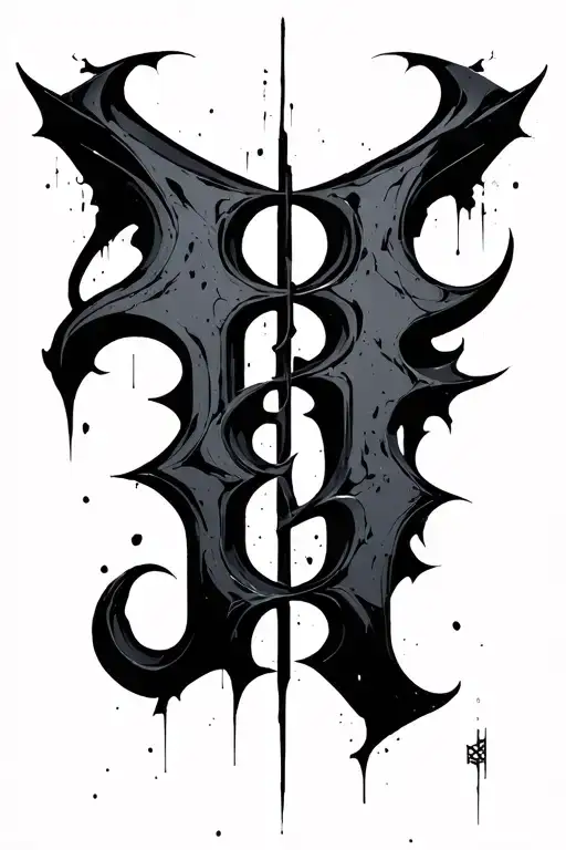 Gothic Brutalism Black Abstract Dynamic Modern Neogothic Dark Lettering