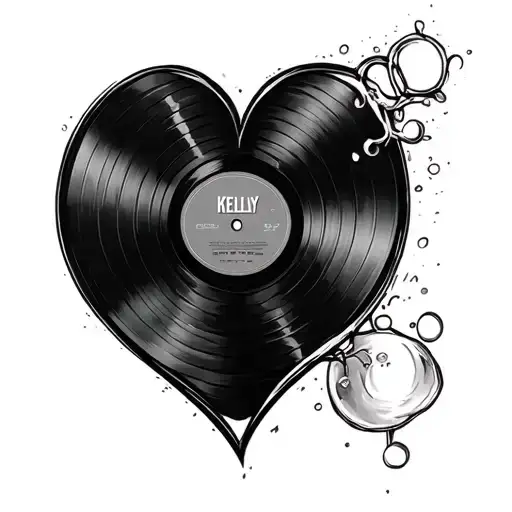 Heart Shaped Vinyl Record Inspired By Kelly Clarkson's Chemistry Album