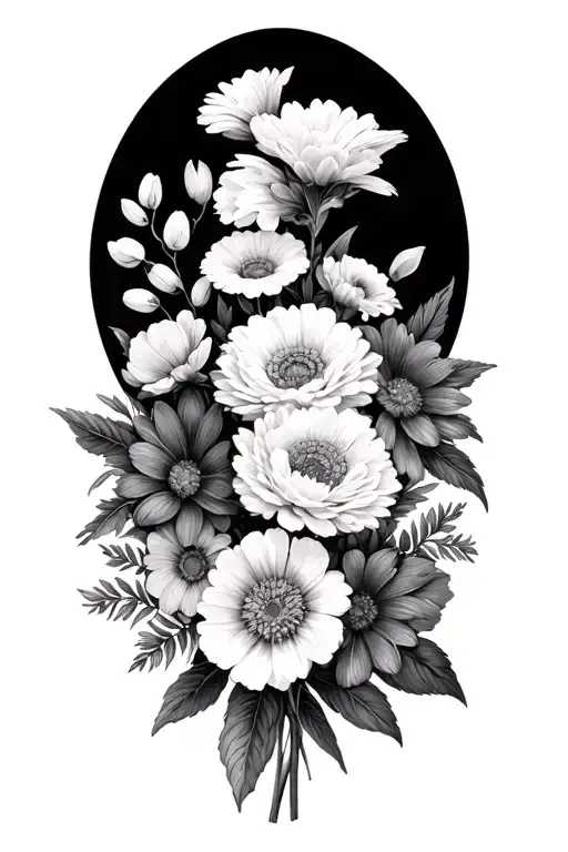 April And August And November Birth Flower Bouquet