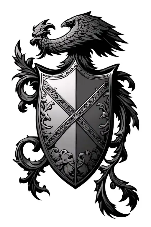 Carroll Family Crest On Shoulder Armor