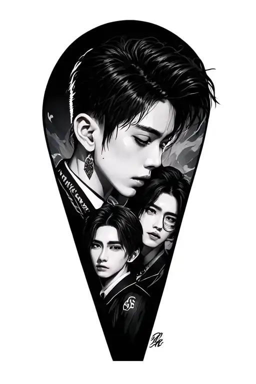 Unique Ateez Kpop Group Tattoo Design Inspired