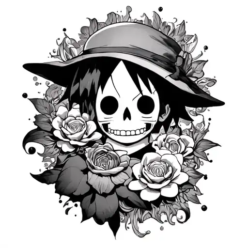 One Piece Inspired Tattoo Featuring