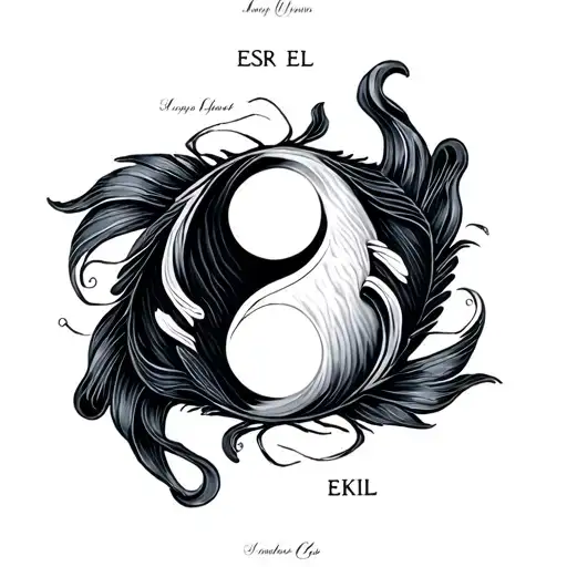 Coi Fish Yin Yang With Names On The Outside Esr And Ekl