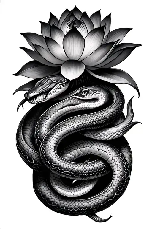 Lotus And Snakes