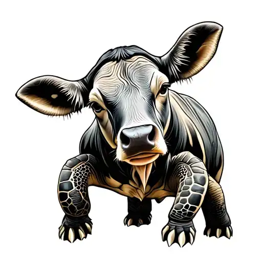 Cow With Turtle