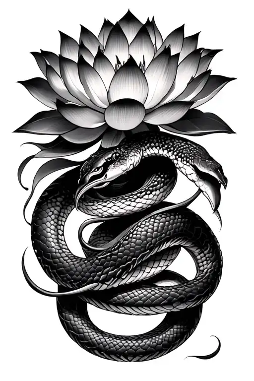 Lotus And Snakes