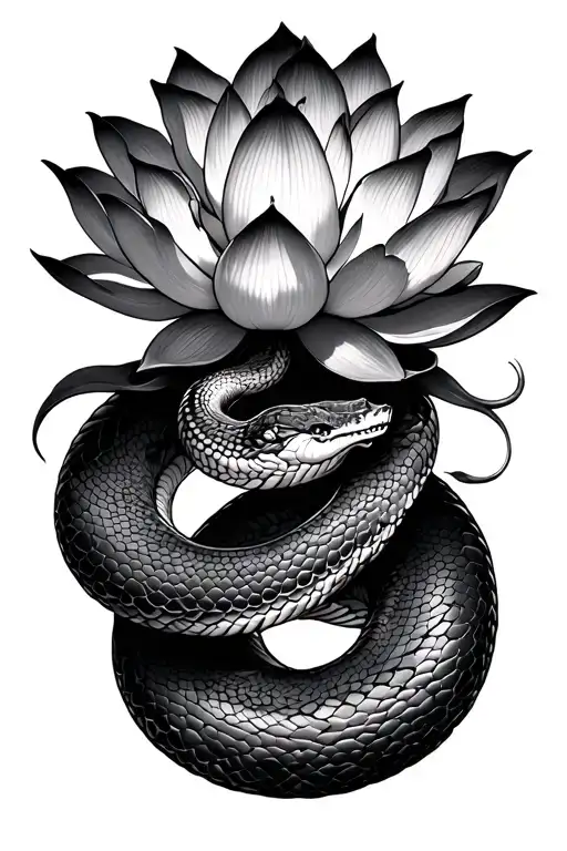 Lotus And Snakes