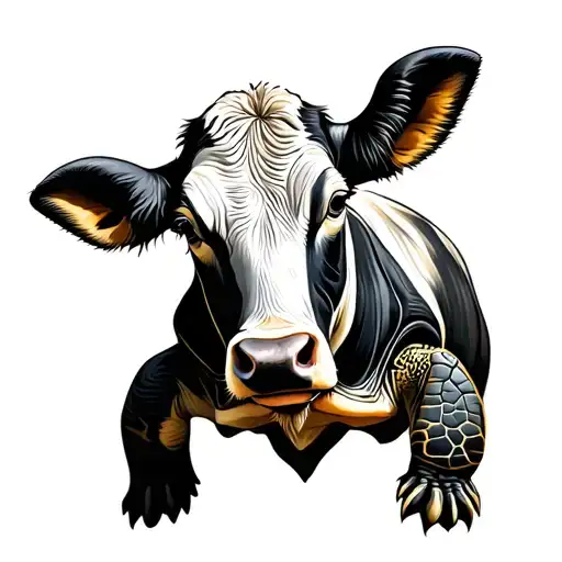 Cow With Turtle