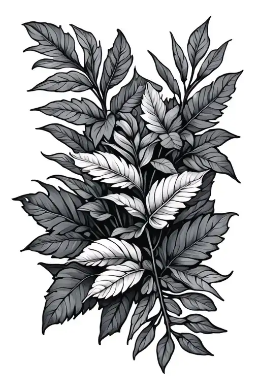 Tattoo With Leafes Or Plants Representing Massive Change