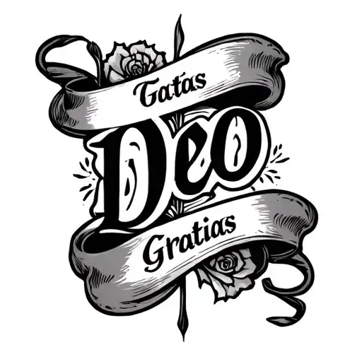 Deo Gratias In Script Writing With Banner