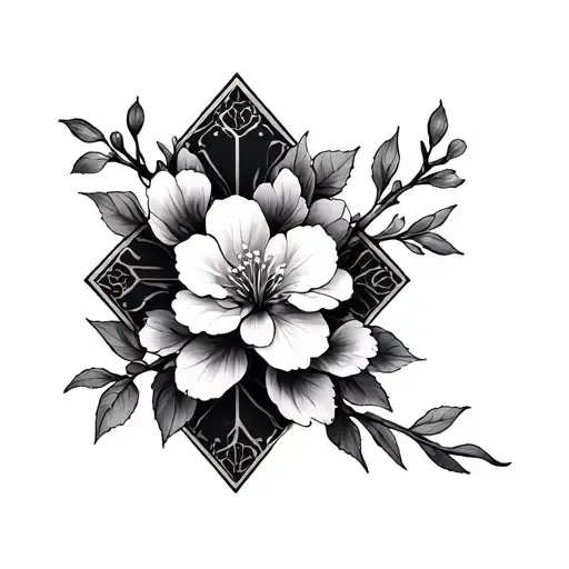 Cross With Cherry Blossoms Wrap
