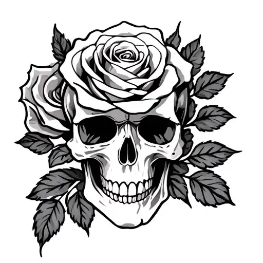 Skull And Rose