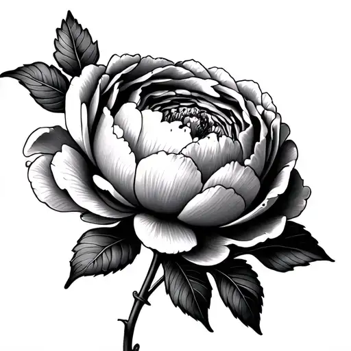 Peony Flower Without Leaves
