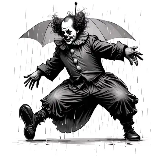 Sad Clown Dancing In The Rain