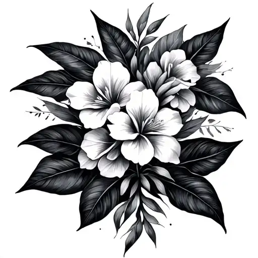 12 Zodiac Sign With Tropical Flowers