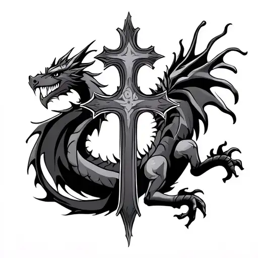 Dragon And Cross