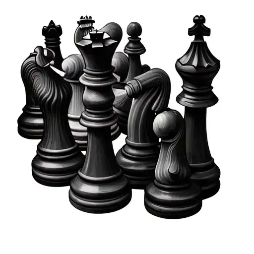 Chess Pieces Arranged